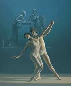 sergio Bailarines en ambiente azul -195x162 cm - 2008