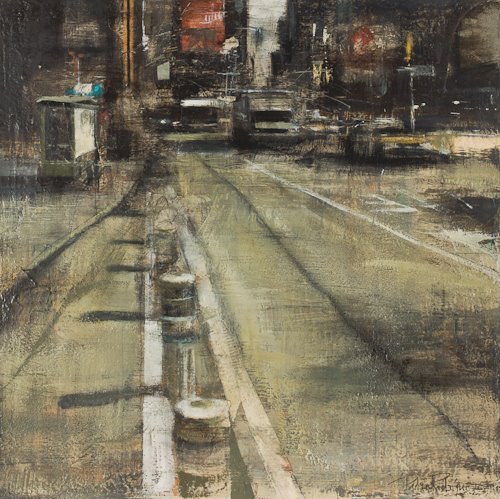 Mediodía en Times Square.60x60 cms