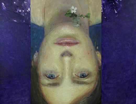 Golucho-Vaso con flor de membrillo