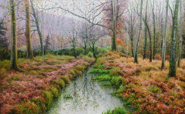 Gozando del silencio. 100 x 81 cm